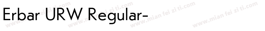Erbar URW Regular字体转换